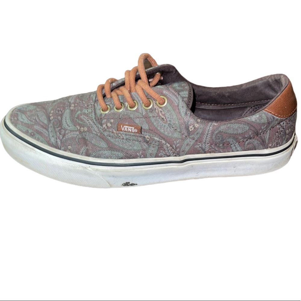 Vans purple brown green graphic print pattern paisley low top sneakers men